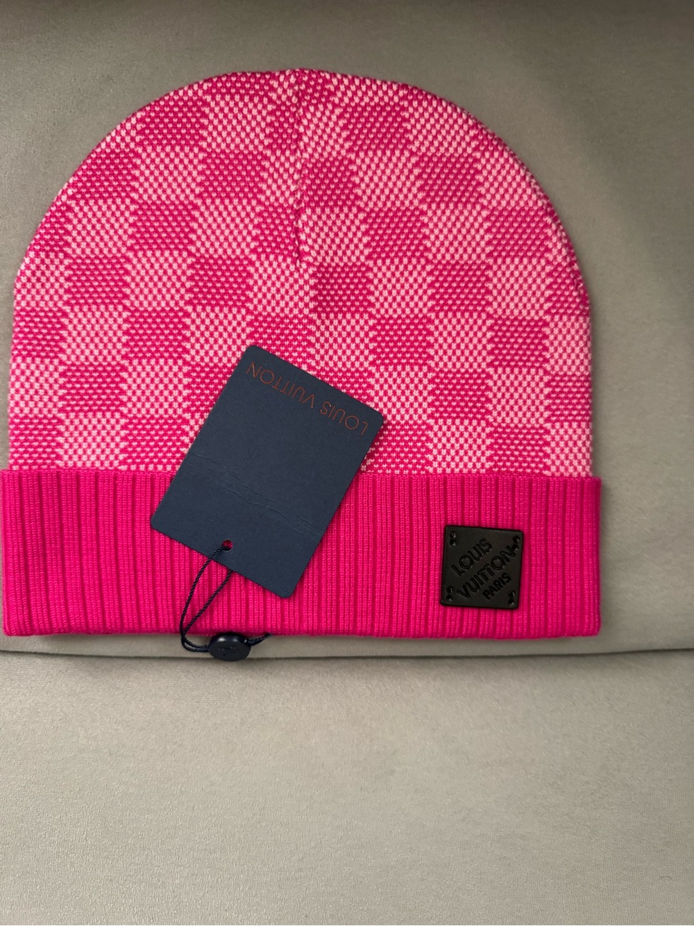 Pink Luxury Brand Knit Beanie